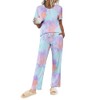 Ekouaer Pajama Sets For Women 2 Piece Short Sleeve Loungewear
