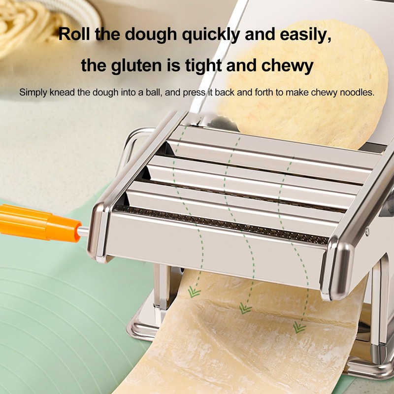 Pasta Maker Machine, 9 Adjustable Thickness Settings, 3 Adjustable Widths,