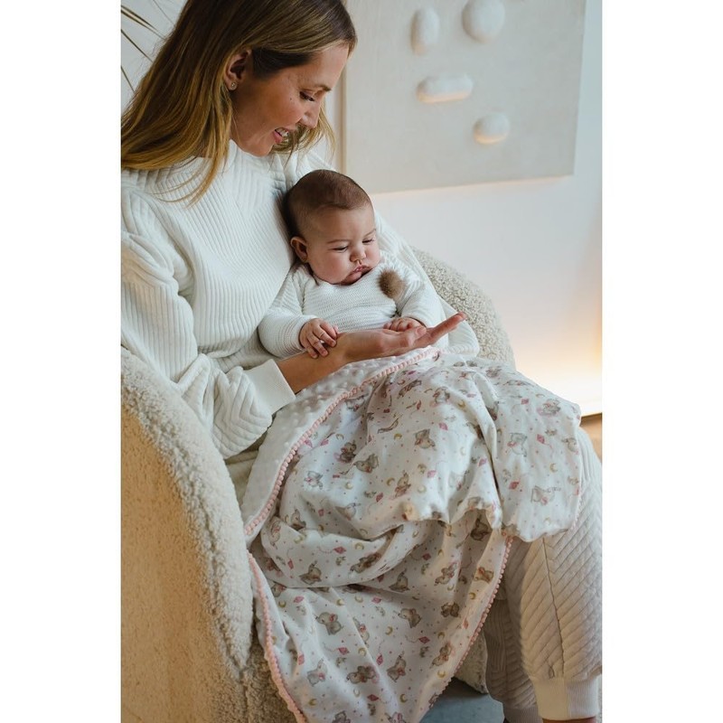 Baby Bubble Blanket Elephant Blue