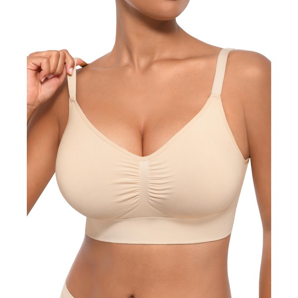 FeelinGirl Supportive Bras Bralettes for Women: Seamless Comfortable Full Coverage