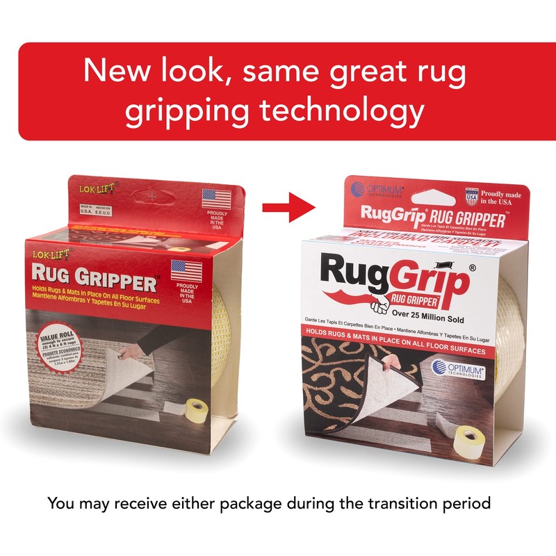 Rug Gripper Tape for Area Rugs and Runners (2.5" x25ft)