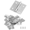 QWORKÂ® 40 Pieces Mini Hinge 25mm, Folding Door Hinges, Butt Hinges, Stainless Steel, with 160 Screws for Home Door, Window, Storage Box Repair