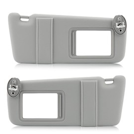 TadaMark Left Driver & Right Passenger Side Sun Visor Fit for Toyota Venza 2009 2010 2011 2012 2013 2014 2015 2016 Gray with Light and Sunroof Replace # ‎74320-0T022-A1 74310-0T022-B1 (1 Pair)