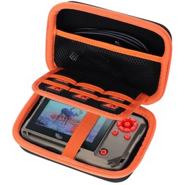 Lebakort - Funda de almacenamiento compatible con WILDGAME Innovations Trail Pad Swipe VU60 / Stealth Cam SD Visor de tarjetas de 4.3 pulgadas (funda negra + naranja)