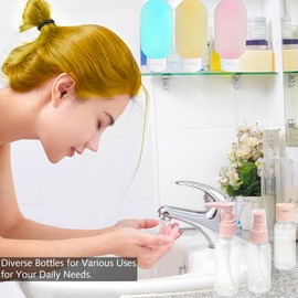 11 PCS Travel Containers Kits Travel Accessories Leakproof Squeezable Travel Bottles Refillable Containers Kit with Bags for Cosmetic Shampoo Lotion Liquids