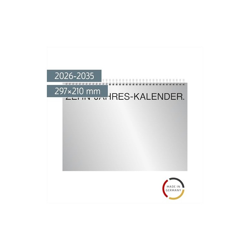 BRUNNEN Ten-Year Calendar 2026-2035 A4 Landscape 297 x 210 mm