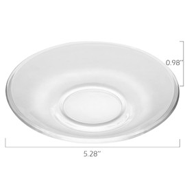 WHJY 6 pcs Clear Glass Plates, 5 inch Glass Plate Set, Small Dessert Plates Tea Plates Bulk