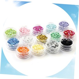 Outanaya Star Shaped Nail Glitter Charms 14 Boxes for DIY Nail Art for Women and Girls