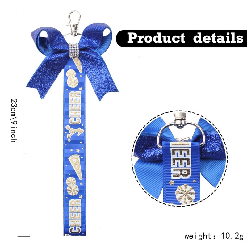 champracer 2 Pieces Cheer Bow Keychain, Cheerleading Keychain, Bow Knot