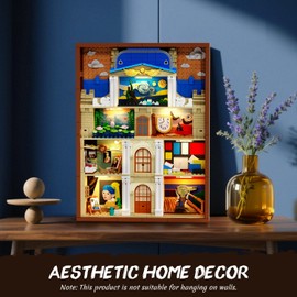 INSOON Artworks Painting Frame Building Set with Lights, Artistic Painting Building Brick for Home Office Decor, Collectible Art Building Block Kit for Adults Boys Girls Ages 12+ (Not Wall-Mountable)