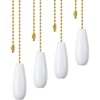 Boao 4 Pieces Ceiling Fan Pull Chains Wooden Pendant Pull