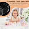 KLYNGTSK 24Pack Square Cube Display Case Transparent Plastic Square Cube