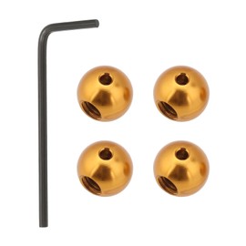 OTOTEC 4Pcs Bike Cable End Cap Brake Cable Cap Aluminium Alloy Bike Brake Cable Ends with Wrench for Bicycle Brake and Shift Cables 3.7x8.6mm Gold