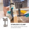 ULTECHNOVO Heavy Duty Stainless C-clamp for Woodworking Jaw Opening Clamping