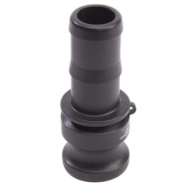 Made in the USA 1 1/4" x 1 1/4" PVC Camlock Hose Shank Fitting - Plastic Hose Barb Coupler - Poly Type E Male Cam Lock Hose Adapter - Barbed Hose Cam & Groove Coupler