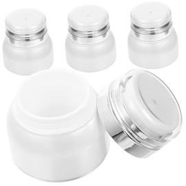 Baluue 4pcs Portable Airless Cream Pump Bottles 30g Vacuum Lotion Containers Refillable Cosmetic Jars for Travel Airtight Cream Packing Boxes