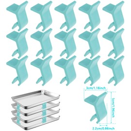 16Pcs Baking Sheet Stackers, Space-Saving Baking Tray Stackers, Reusable Trays Stacking Holder, Multipurpose Freeze Dryer Tray Stackers Dividers for Canteens Fast Food Restaurants Kitchen