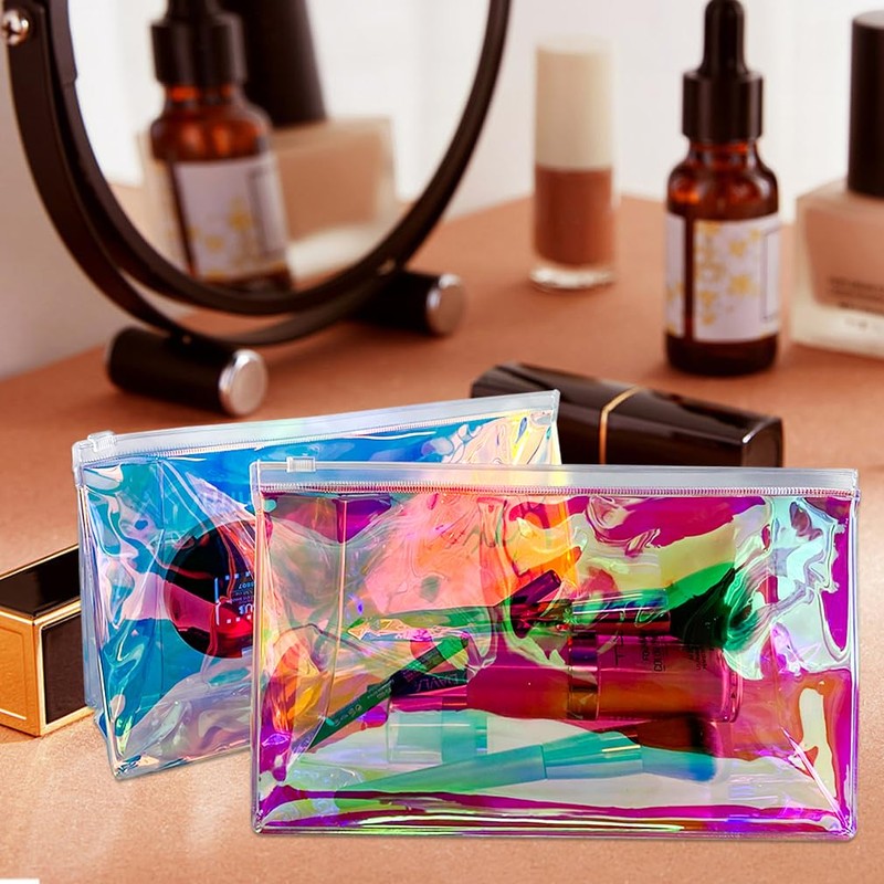 TotePrint Holographic Phantom PVC Waterproof Makeup Pack for Travel Makeup,