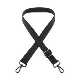 Whakano Pack of 1 Bag Strap 2.5 cm Wide for Men and Women with Carabiner, Adjustable 75-145 cm Bag Strap, Replacement Shoulder Strap, for Duffel Camera Bag, Laptop Bag, Black, black
