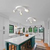 EGM 3 Light Track Lighting, White Round Track Lighting Fixtures,