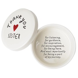 Inspirational Gift for Sister, Sister Trinket Dish Decorative Ring Dish, Christmas Thank You Sister Gift, Sister Birthday, Sister Keepsake Box for Birthday, Sister Christmas Appreciation Sister Gift