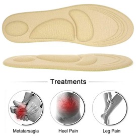 Plantillas de apoyo para el arco de Dr. Foot's, ayudan contra la fascitis plantar, el metatarso y el dolor de talón, plantillas cómodas de espuma antisudor para la absorción de golpes (M | 5 ~ 9 US Mujeres, Beige)