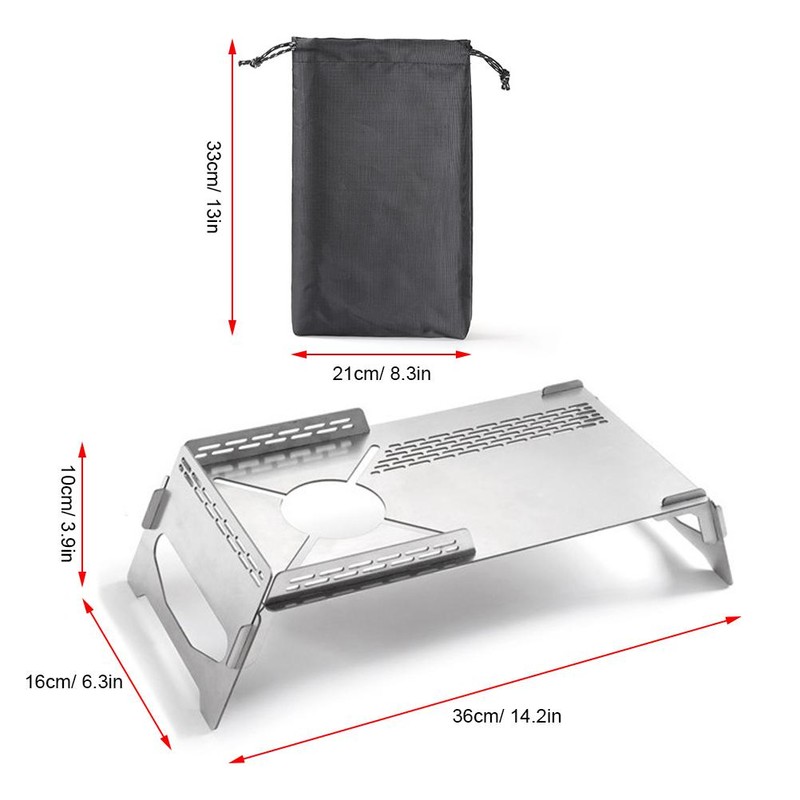 Portable Camping Table Heat Shield Gas Stove Stand Windshield Camping