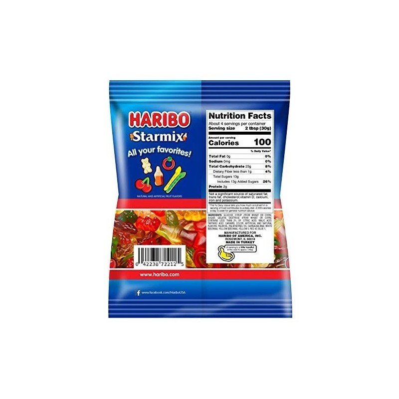 Haribo Starmix Gummi Candy, 4 oz (Pack of 2)