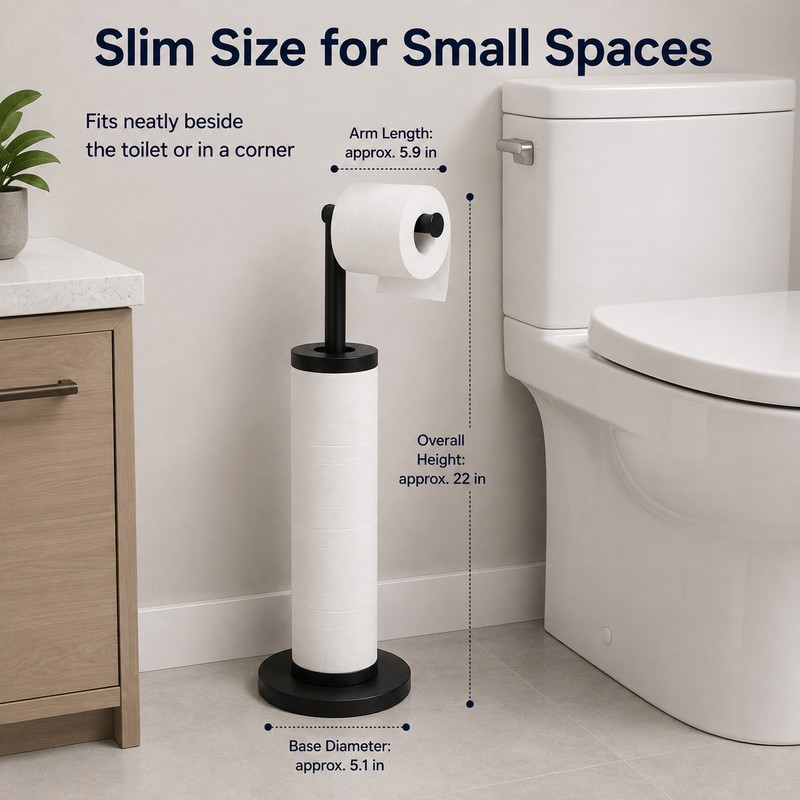 Freestanding Toilet Paper Holder for Bathroom – Rust-Resistant 5-Roll Storage