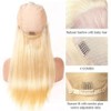 AiPliantfis Straight Human Hair Wig, Blonde Real Hair Wig, Women's