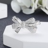 Hsitgexf Bow Rings Infinity Wedding Bands Rings for Women Baguette