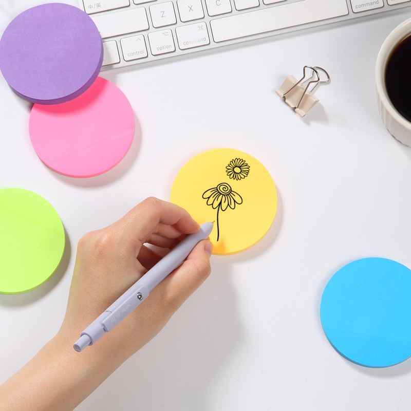 Mr. Pen- Round Sticky Notes, 12 Pads, 720 Sheets, 2.8"