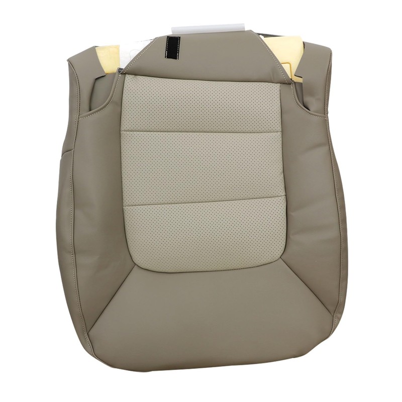 Priprilod Perforated Tan Leather Driver Side Bottom Replacement Seat Cover