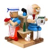 Dekohelden24 ***Wooden Incense Figurine Grandma and Grandpa by the Fireplace,