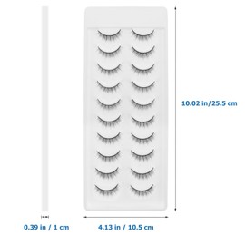 Ipetboom 10pairs Fake Lashes Pack Individual Natural False Eyelashes for Asian Lashes