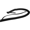 Replacement 9 Foot Black (15" coiled) Handset Curly Cord for