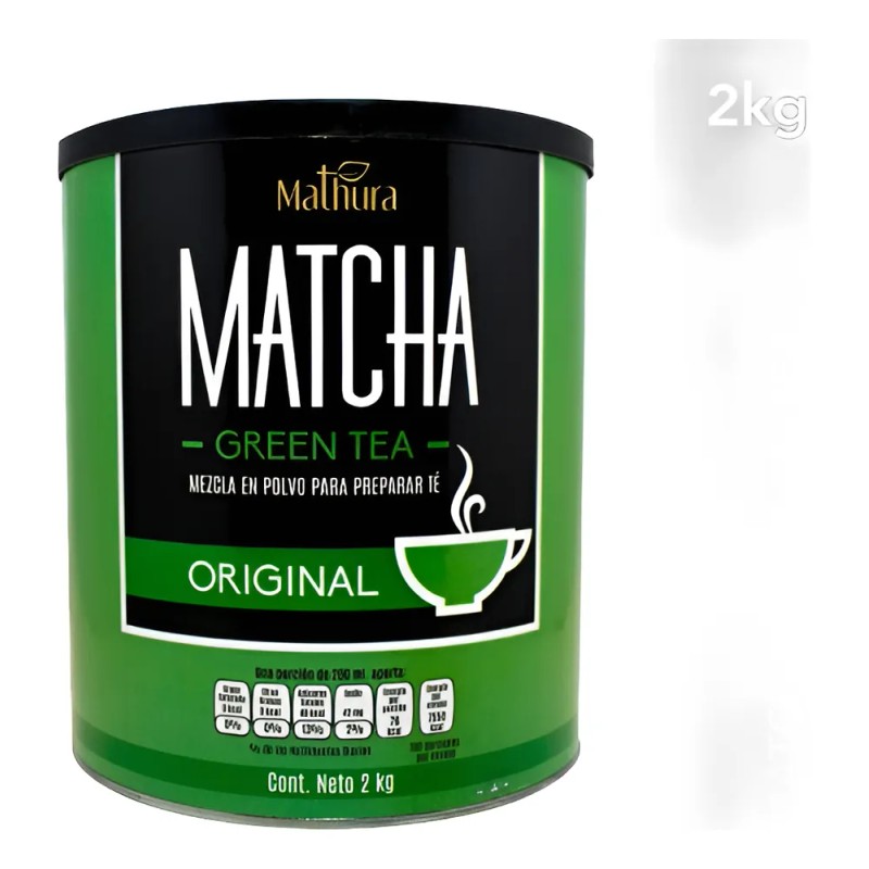 Lata De Te Matcha De 2kg Marca Mathura