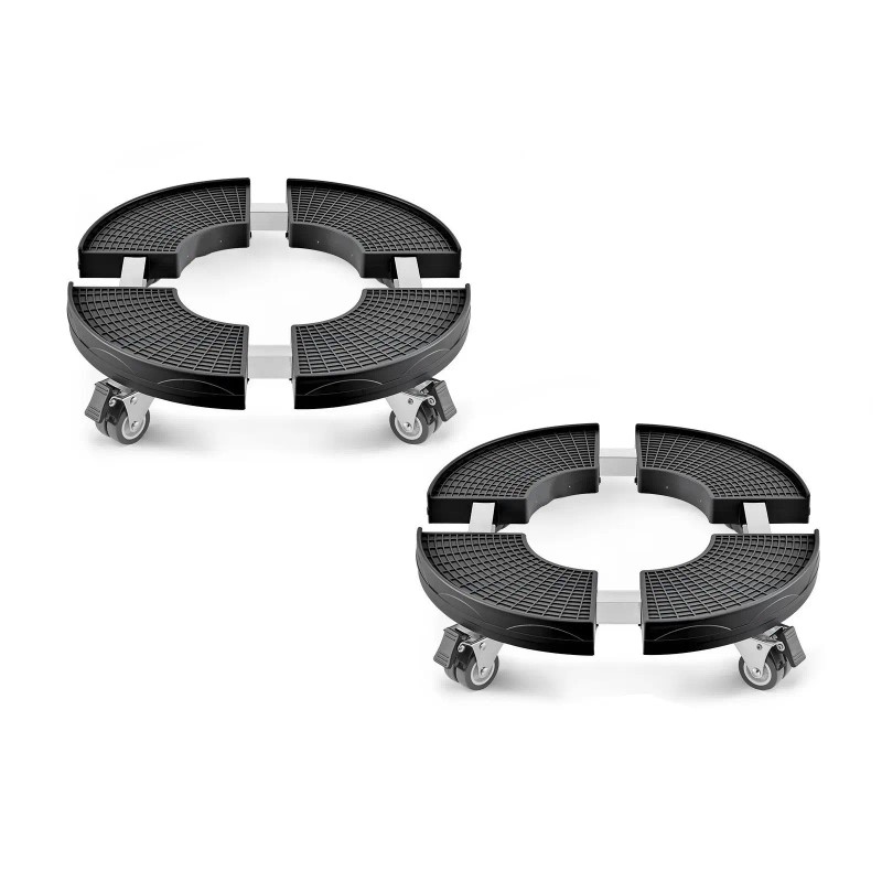 440lbs Weight Capacity Trash Can Dolly 4 Lockable Wheels 2