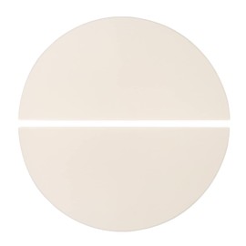 Quantfire Half-Moon Ceramic Heat Deflector Plates for Kamado Joe Classic I, II, III,Big Green Egg BBQ Accessories 2-Pack,White