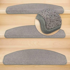 Kettelservice-Metzker Vorwerk Toscana Stair Carpet Semicircular Economy Set Light Grey 1 Piece