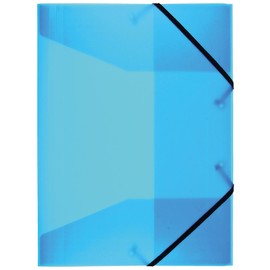 Idena 213374 Folder with Elastic Band for DIN A4, Polypropylene, Translucent Turquoise, Pack of 1