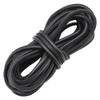 CALFOVERA 4.6m x 3mm Round PU Leather Cord Black Thin