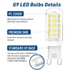 Lososuch G9 Dimmable LED Light Bulb 3W Daylight White 6000K,40W