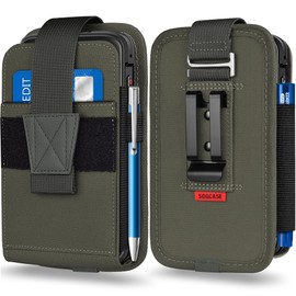 SOGCASE Scanner Holster Handle Series - Thick Quality, Large, Heavy Duty, Sturdy Metal Belt Clip, Durable, Pocket-Friendly, Compatible with Zebra Barcode, Green