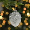 Northlight Glittered Half Pine Cone Glass Christmas Ornament - 4"