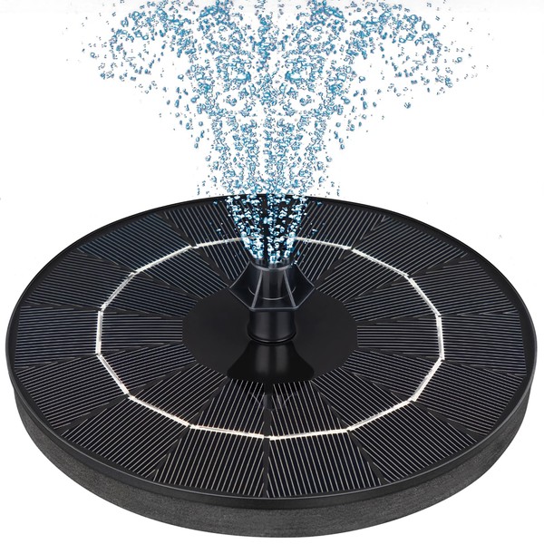 Mademax Upgraded Solar Fountain with 4 Easy Install Nozzle and