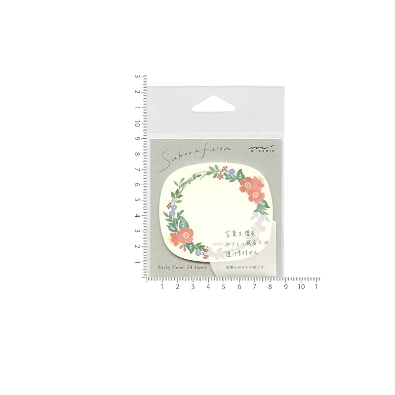 Tsukesen Paper Transparent Flower Pattern 19080006 Stylish Elegant Message
