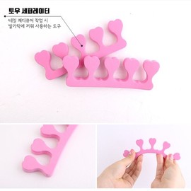Toe separator, 1-step manicure application, toe separation, pedicure work, sponge holder / 토우 세퍼레이터 1단 메니큐어바르기 발가락분리 페디큐어작업 스펀지 홀더