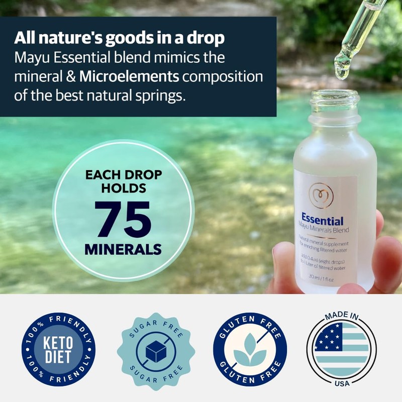 Mayu Concentrated Ionic Trace Mineral Drops - Rich Concentrate Electrolytes: