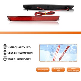 ADIIL Red Lens Tail Brake Running Lamps Red LED Reflector Light Kit Compatible for 2015-2022 Dodge Challenger